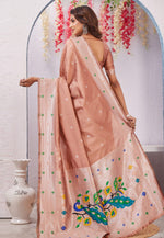 Load image into Gallery viewer, Beige Banarasi Silk Saree