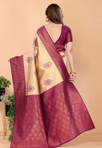 Load image into Gallery viewer, Beige Banarasi Silk Saree
