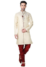 Load image into Gallery viewer, Beige Brocade Sherwani
