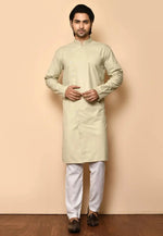 Load image into Gallery viewer, Beige Cotton Indo Western Suit
