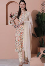 Load image into Gallery viewer, Beige Cotton Pakistani Suit
