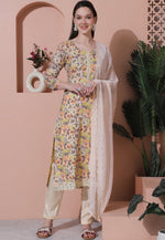 Load image into Gallery viewer, Beige Cotton Pant Style Suit
