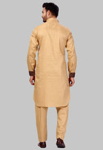 Load image into Gallery viewer, Beige Cotton Pathani Suit

