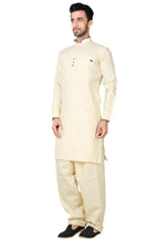 Load image into Gallery viewer, Beige Cotton Pathani Suit
