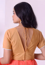 Load image into Gallery viewer, Beige Cotton Readymade Blouse

