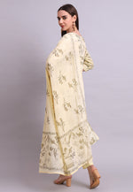 Load image into Gallery viewer, Beige Cotton Readymade Pakistani Suit
