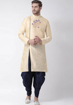 Load image into Gallery viewer, Beige Dupion Silk Dhoti Kurta
