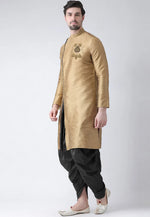 Load image into Gallery viewer, Beige Dupion Silk Dhoti Kurta
