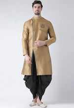 Load image into Gallery viewer, Beige Dupion Silk Dhoti Kurta
