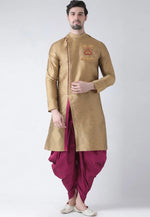Load image into Gallery viewer, Beige Dupion Silk Dhoti Kurta
