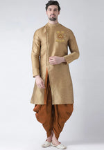 Load image into Gallery viewer, Beige Dupion Silk Dhoti Kurta
