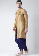 Load image into Gallery viewer, Beige Dupion Silk Dhoti Kurta
