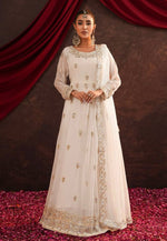 Load image into Gallery viewer, Beige Faux Georgette Readymade Long Anarkali Suit
