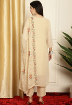 Load image into Gallery viewer, Beige Georgette Pant Style Suit
