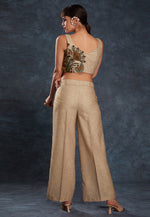 Load image into Gallery viewer, Beige Linen Printed Co-Ords Set
