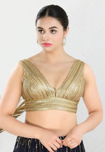 Load image into Gallery viewer, Beige Net Readymade Blouse

