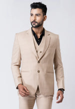 Load image into Gallery viewer, Beige Polyester Tuxedos Suit
