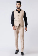 Load image into Gallery viewer, Beige Polyester Tuxedos Suit
