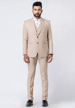 Load image into Gallery viewer, Beige Polyester Tuxedos Suit
