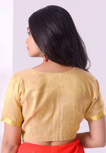 Load image into Gallery viewer, Beige Shimmer Readymade Blouse
