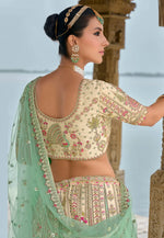 Load image into Gallery viewer, Beige Silk Bridal Lehenga Choli

