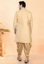 Load image into Gallery viewer, Beige Silk Indo Western Suit
