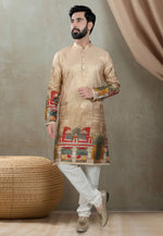 Load image into Gallery viewer, Beige Silk Kurta Pajama
