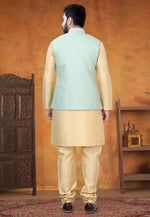 Load image into Gallery viewer, Beige Silk Kurta Pajama With Jacket
