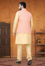 Load image into Gallery viewer, Beige Silk Kurta Pajama With Jacket

