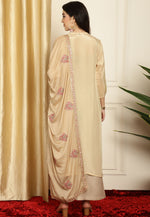 Load image into Gallery viewer, Beige Silk Palazzo Suit

