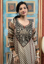Load image into Gallery viewer, Beige Silk Readymade Anarkali Suit
