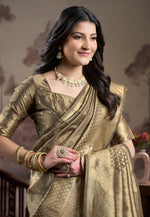 Load image into Gallery viewer, Beige Silk Saree With Blouse