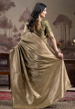 Load image into Gallery viewer, Beige Silk Saree With Blouse