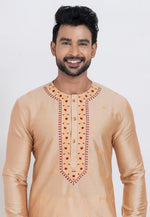 Load image into Gallery viewer, Beige Viscose Dhoti Kurta

