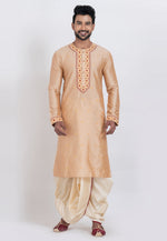 Load image into Gallery viewer, Beige Viscose Dhoti Kurta
