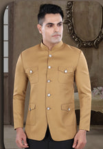 Load image into Gallery viewer, Beige Viscose Jodhpuri Suit
