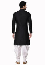 Load image into Gallery viewer, Black Art Silk Indo Western Suit
