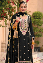 Load image into Gallery viewer, Black Chinon Pakistani Suit
