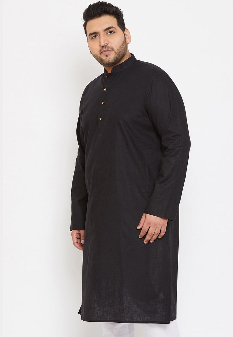 Black Cotton Kurta Pajama