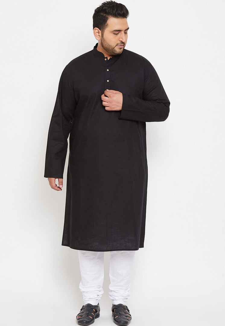 Black Cotton Kurta Pajama