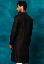 Load image into Gallery viewer, Black Cotton Kurta Pajama
