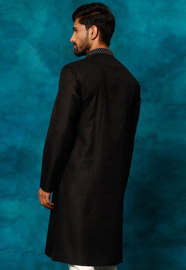 Black Cotton Kurta Pajama