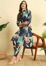 Load image into Gallery viewer, Black Cotton Kurta Set With Pent
