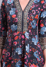 Load image into Gallery viewer, Black Cotton Readymade Pant Style Suit
