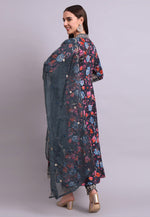 Load image into Gallery viewer, Black Cotton Readymade Pant Style Suit
