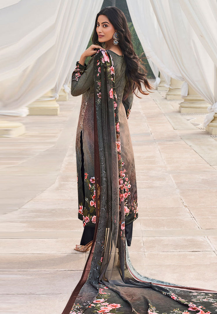 Black Crepe Palazzo Suit