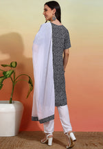 Load image into Gallery viewer, Black Crepe Readymade Pakistani Suit
