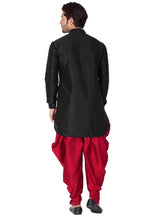 Load image into Gallery viewer, Black Dupion Silk Dhoti Kurta
