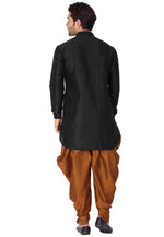 Load image into Gallery viewer, Black Dupion Silk Dhoti Kurta
