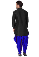 Load image into Gallery viewer, Black Dupion Silk Dhoti Kurta
